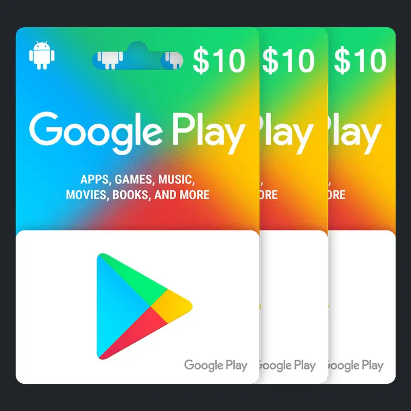 گیفت کارت 10 دلاری گوگل پلی